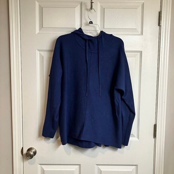 Banana Republic Hoodie Pullover Drawstring Long Sleeve Casual Blue Sweater XL - Picture 1 of 7